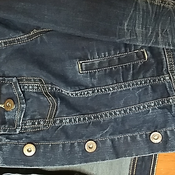 Arizona Jeans Dark Wash Crop Jean Jacket Size S - Picture 6 of 6